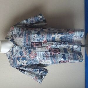 Bishop St. Apparel Hawaiian Aloha Shirt 100% cotton Men's button up